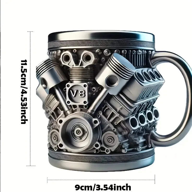 GearMug™ – Die V8-Motor-Tasse für echte Maschinenliebhaber